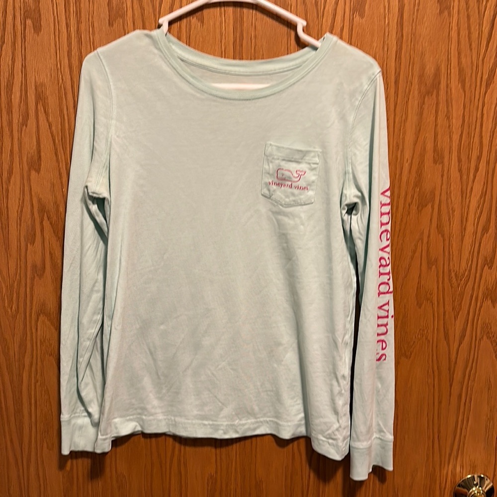 teal XS vineyard vines, long sleeve T-shirt